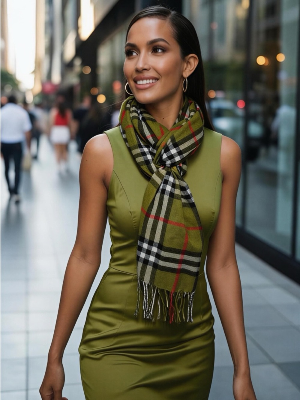 Gayou 100% Pashmina Plaid Scarf / Wrap